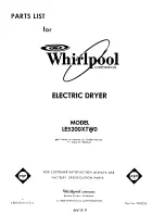 Предварительный просмотр 1 страницы Whirlpool LE5200XTF0 Parts List