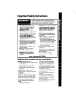 Preview for 3 page of Whirlpool LE5320XT Use And Care Manual