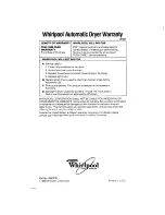 Preview for 12 page of Whirlpool LE5320XT Use And Care Manual