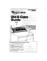 Preview for 1 page of Whirlpool LE5800XK Use & Care Manual