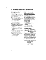 Предварительный просмотр 12 страницы Whirlpool LE6098XFQ0 Use & Care Manual