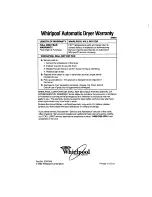 Предварительный просмотр 16 страницы Whirlpool LE6098XFQ0 Use & Care Manual