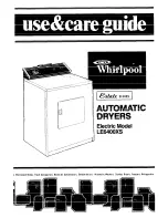 Whirlpool LE6400XS Use & Care Manual preview