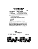 Preview for 12 page of Whirlpool LE7800XS Use & Care Manual