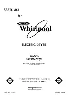 Whirlpool LE9800XPF1 Parts List preview