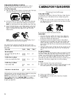 Preview for 10 page of Whirlpool LEQ8000JQ1 Use And Care Manual