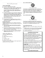 Preview for 6 page of Whirlpool LER3622HQ1 Use And Care Manual