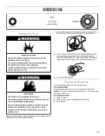 Preview for 15 page of Whirlpool LER3622HQ1 Use And Care Manual