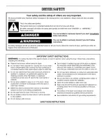 Preview for 2 page of Whirlpool LER3624PQ User Instructions