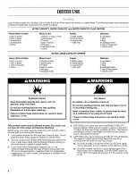 Preview for 4 page of Whirlpool LER3624PQ User Instructions