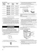 Preview for 10 page of Whirlpool LER5636PQ Installation Instructions Manual