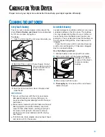 Preview for 13 page of Whirlpool LER5848EQ4 Use & Care Manual