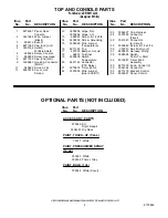 Preview for 4 page of Whirlpool LER6611LQ0 Parts List