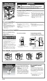 Предварительный просмотр 2 страницы Whirlpool LEV4634JQ0 Installation Instructions Manual