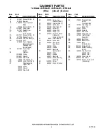 Preview for 4 page of Whirlpool LEV5634AW1 Parts List