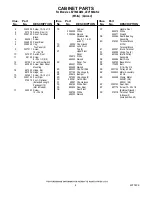 Предварительный просмотр 4 страницы Whirlpool LEV7646AW2 Parts List