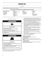 Preview for 4 page of Whirlpool LGQ8000JQ4 User Instructions