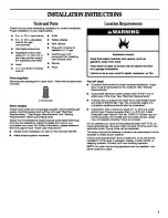 Preview for 3 page of Whirlpool LGQ8000JQ5 Installation Instructions Manual