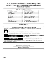 Preview for 1 page of Whirlpool LGR4634PQ Installation Instructions Manual