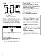 Предварительный просмотр 6 страницы Whirlpool LHW0050P Use And Care Manual