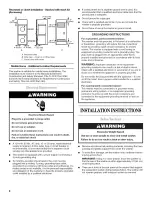 Предварительный просмотр 6 страницы Whirlpool LHW0050PQ4 Use & Care Manual