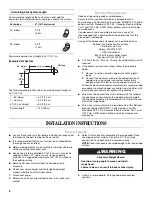 Предварительный просмотр 6 страницы Whirlpool LI3YRB Installation Instructions And Use & Care Manual