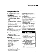 Предварительный просмотр 19 страницы Whirlpool LLC7244AN0 Use And Care Manual