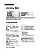 Предварительный просмотр 14 страницы Whirlpool LLC7244BQ0 Use And Care Manual