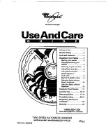 Предварительный просмотр 1 страницы Whirlpool LLR9245BQ0 Use And Care Manual