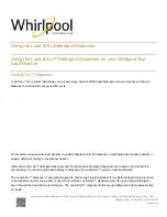 Предварительный просмотр 1 страницы Whirlpool Load & Go Quick Start Manual