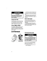 Preview for 16 page of Whirlpool LT51OOXS Use & Care Manual