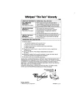 Preview for 20 page of Whirlpool LT51OOXS Use & Care Manual