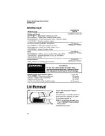 Preview for 16 page of Whirlpool LT7004XTm Use & Care Manual