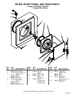 Preview for 2 page of Whirlpool LTE5243DQ5 Control Panel Parts