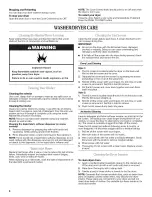 Preview for 6 page of Whirlpool LTE5243DQ7 User Instructions