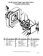 Preview for 2 page of Whirlpool LTG5243DQ2 Control Panel Parts