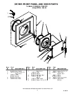 Preview for 2 page of Whirlpool LTG5243DQ4 Control Panel Parts