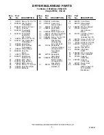 Preview for 6 page of Whirlpool LTG5243DQ4 Control Panel Parts