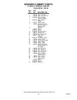 Preview for 10 page of Whirlpool LTG5243DQ4 Control Panel Parts