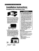 Предварительный просмотр 8 страницы Whirlpool MC8130XA Use And Care Manual