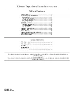 Preview for 1 page of Whirlpool MEDB850WQ - Bravos 7.3 cu. Ft. Electric Dryer Installation Instructions Manual