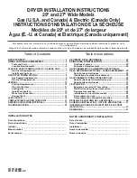 Preview for 1 page of Whirlpool MGDX700XL Installation Instructions Manual