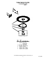 Предварительный просмотр 6 страницы Whirlpool MH1160XSQ2 Parts List