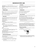 Preview for 13 page of Whirlpool MH3184XPS Use And Care Manual