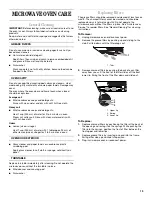 Предварительный просмотр 13 страницы Whirlpool MH8150XM Use & Care Manual