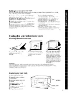 Предварительный просмотр 27 страницы Whirlpool MIcrowave Ovens Use And Care Manual