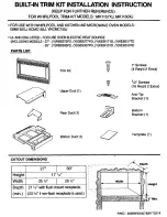 Preview for 1 page of Whirlpool MK1157XJ Installation Instructions