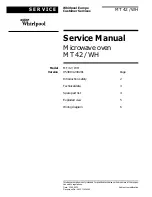 Whirlpool MT 42 / WH Service Manual preview