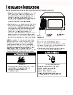 Предварительный просмотр 5 страницы Whirlpool MT0130SJ Use & Care Manual