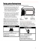 Предварительный просмотр 5 страницы Whirlpool MT1111SK Use And Care Manual